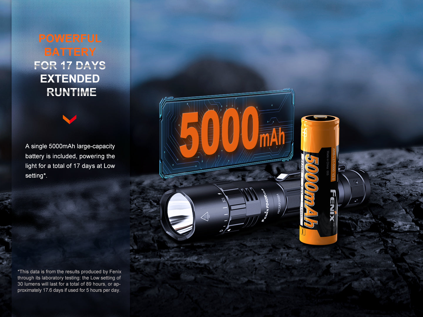 Fenix Rechargeable Flashlight - 3000 Lumens