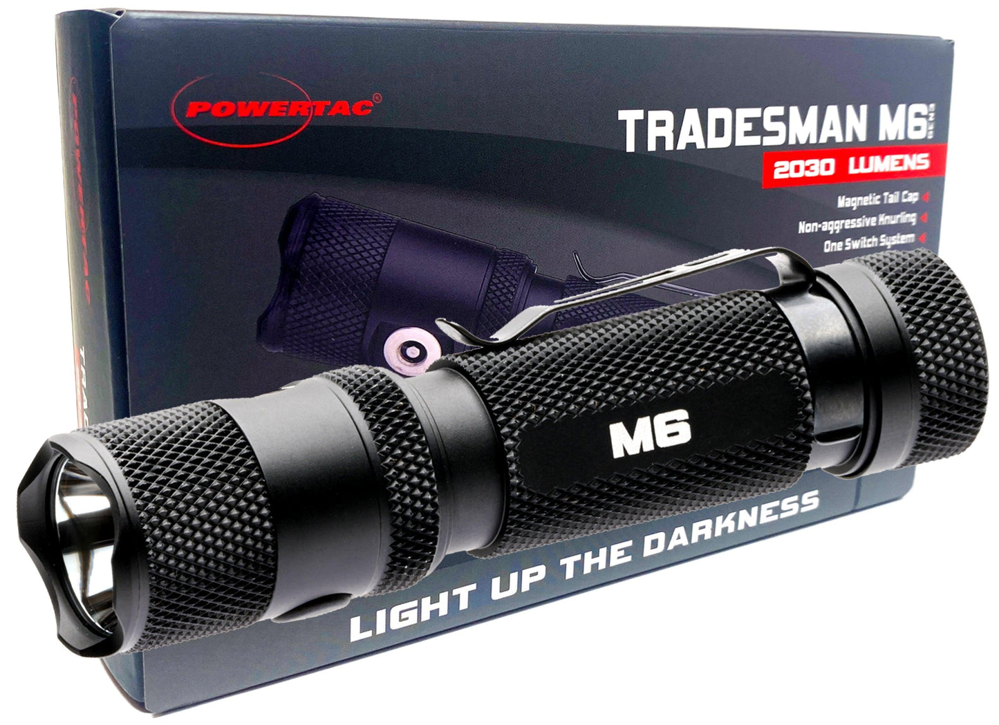 Powertac Tactical Flashlight- 2,030 Lumen Magnetic Tail Cap